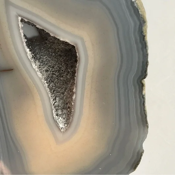 Natural Banded Agate Geode Slice - Picture 11 of 15